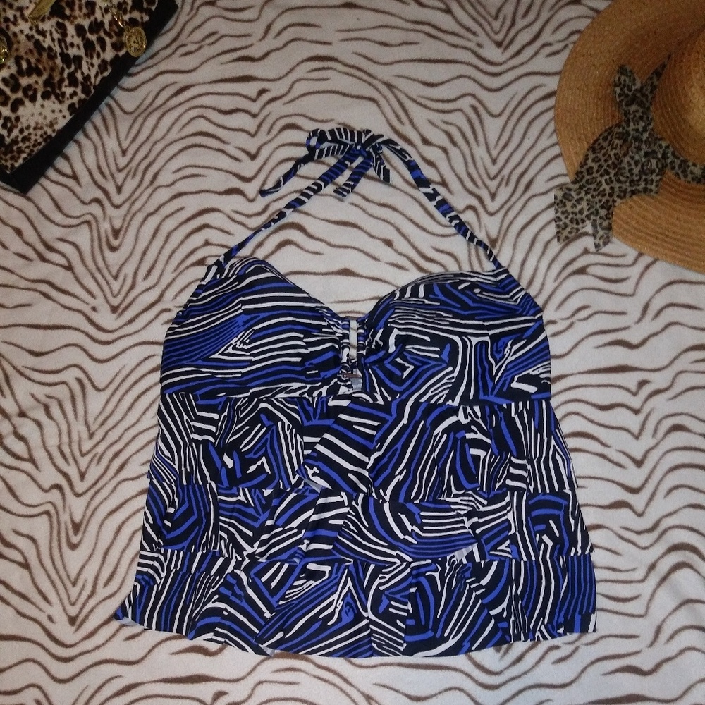 Catalina Blue Swim Top